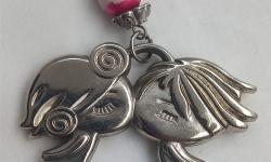 Lovers Couple Silver Keychain