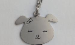 Dog Lover Silver Keychain