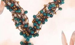 Women Handmade Necklace - Blue